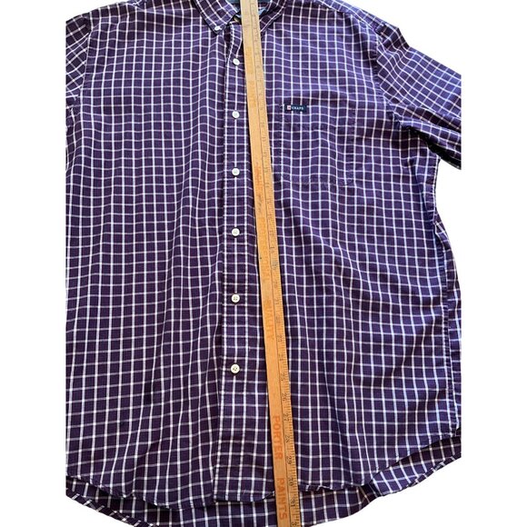 Chaps Long Sleeve Button Up XL Purple/White/Navy‎ Pocket - Picture 5 of 7